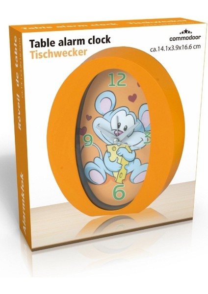 Çocuk Odası Için Şık Alarmlı Masa Saati, Beyaz Renk Seçeneğiyle Kullanışlı ve Güzel