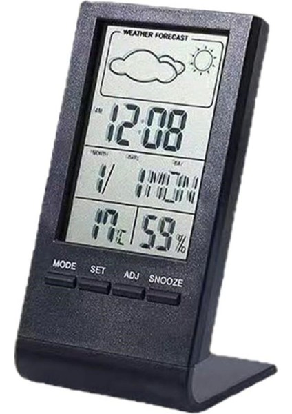 Şık Çok Fonksiyonlu Dijital Saat ve Termometre, Isı ve Nem Ölçer, Dekoratif Tasarım modelleri