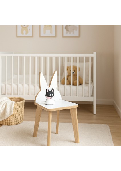 Ahşap Çocuk Aktivite Sandalyesi - Tavşan Sandalye fiyatları