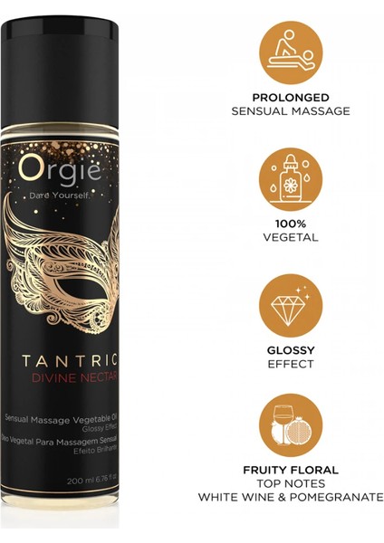 Tantric Divine Nektar Aromalı Şehvetli Masaj Yağı 200 ml fiyatları
