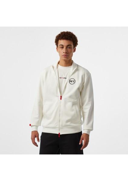 Unıted4 Motto Erkek Beyaz Hoodie.byz