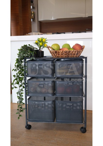 3 Katlı 6 Bölmeli Sebzelik