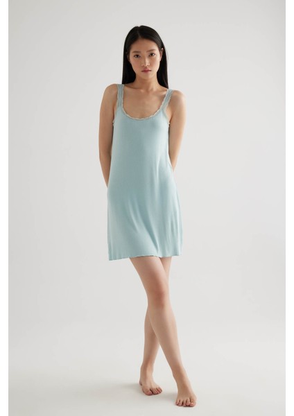 Kadın Dantel Detaylı Gecelik