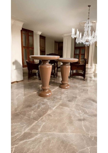 Kahverengi Ahşap Mantar Sehpa Seti – 2’li Yan Sehpa Takımı fiyatları