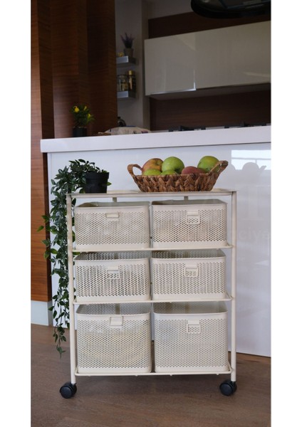 3 Katlı 6 Bölmeli Sebzelik