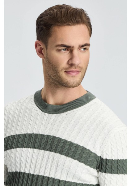 Saç Örgü Desenli Haki Ince Yazlık Triko fırsatları