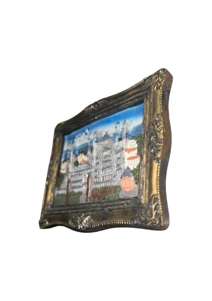 Vintage 3 Boyutlu El Boyaması Kabartmalı Sultanahmet Camii Figürlü Dekoratif Duvar Süsü – Küçük Boy modelleri