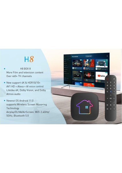 H8 My Tv Android Media Oynatıcı Ip Tv Destekleyici Internet Tv Keyfi Akıllı Tv Box & Multimedya modelleri