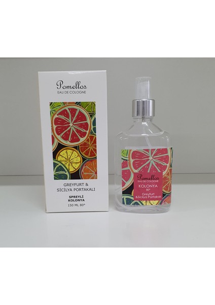 Kolonya Greyfurt & Sicilya Portakalı (150 Ml, 80 Derece, Spreyli Kolonya)