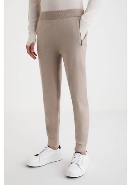 Camel Merino Yün Activewear Şerit Detaylı Triko Pantolon fırsatları