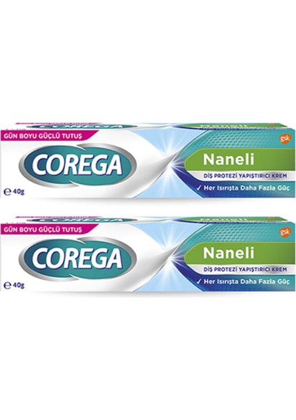 Naneli Diş Protez Yapıştırıcı Krem 40 gr * 2 Adet