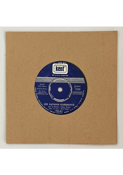 Tülay Bir Hatanın Kurbanıyız - Öldürecekler Beni 45 Lik Plak (Orijinal Dönem Baskı Plak)