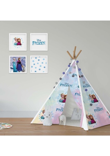 Çocuklar Için Renkli Frozen Elsa ve Anna Oyun Çadırı, Eğlenceli ve Şık Tasarım