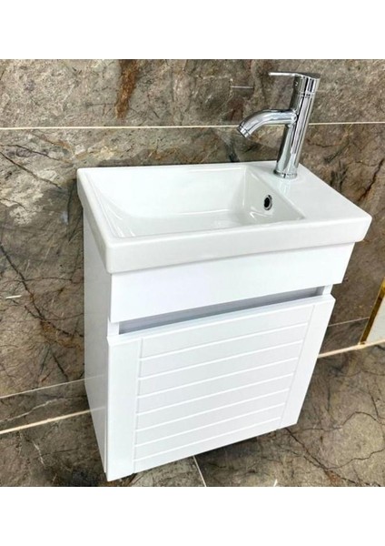 Beta Plus Beyaz Banyo Dolabı Alt Modül 45 cm