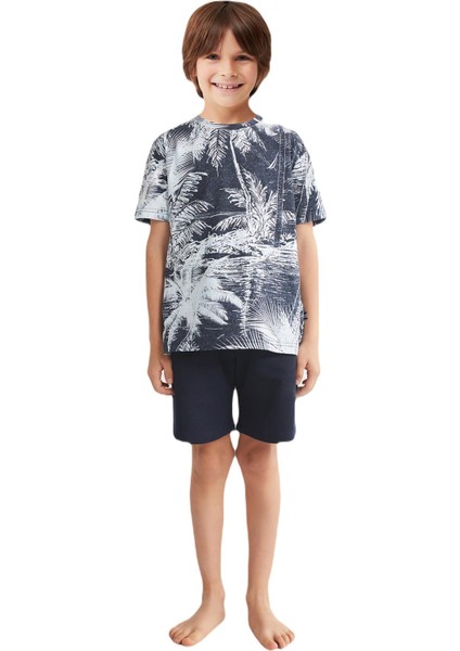 Erkek Çocuk Lacivert Şort Takım 727