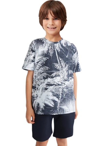 Erkek Çocuk Lacivert Şort Takım 727 modelleri