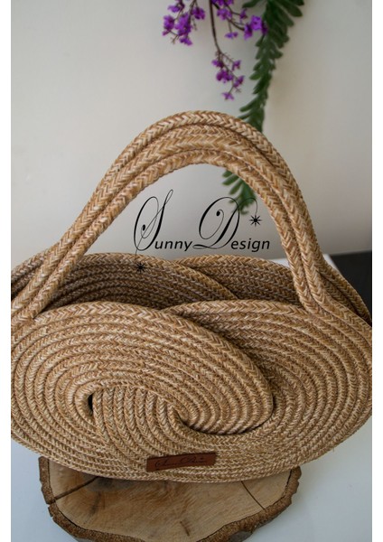 Kahverengi Jüt Hasır Kol ve Omuz Çantası, Şık ve Doğal Tasarım. modelleri