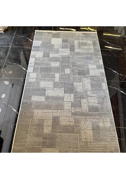 Ipek 1134 Koyu Gri Yün Tuşeli Akrilik Pamuk Tabanlı Halı