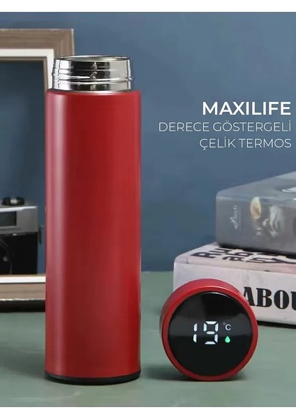 Dijital Isı Göstergeli Çelik Termos