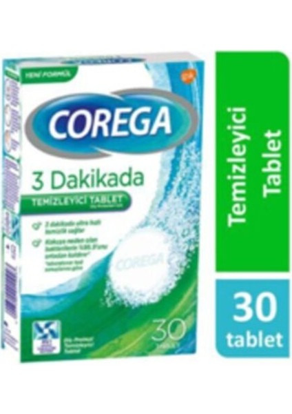 3 Dakikada Temizleyici Tablet 30'lu