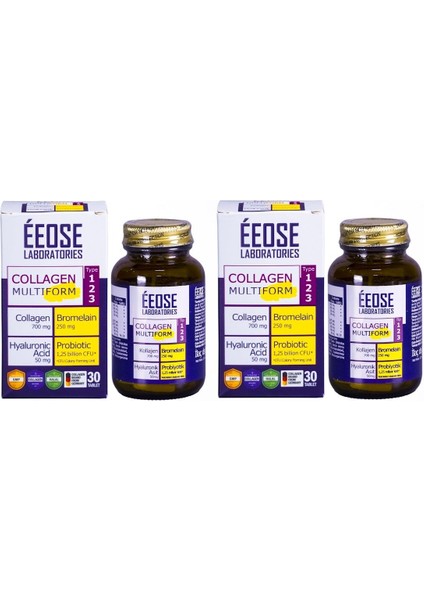 Multiform Bromelain Hyaluronik Asit Ve Probiyotik 30 Tablet 2 Adet