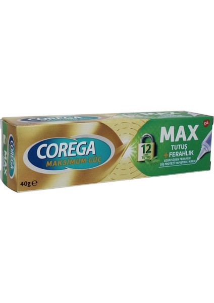 Maksimum Tutuş + Ferahlık Diş Protez Yapıştırıcı Krem 40GR