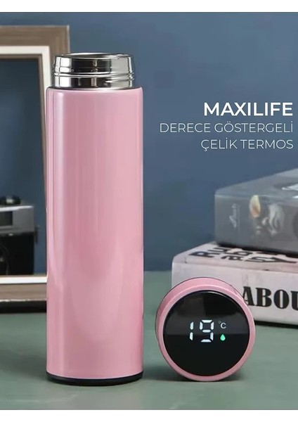 Dijital Isı Göstergeli Çelik Termos