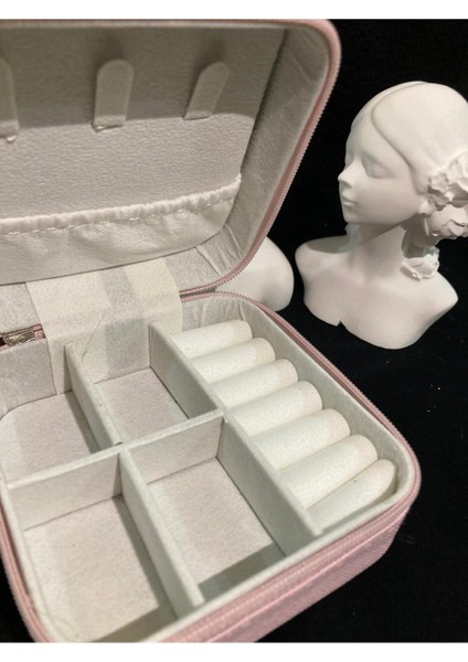 Pembe Takı Düzeni ve Saklama Kutusu, Şık ve Pratik Organizer