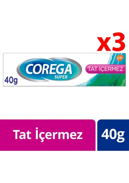 Tat Içermez Protez Yapıştırıcı Krem 40GR - 3 Adet