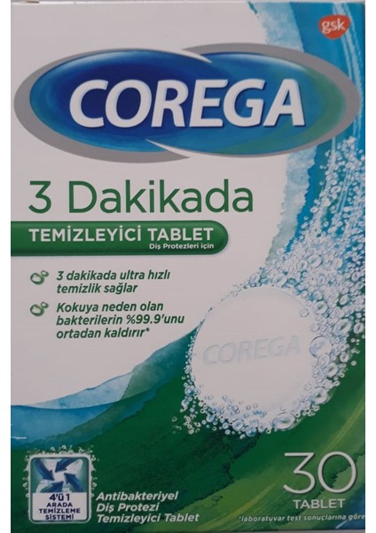 Diş Protezleri Için Temizleyici Tablet 30'lu (3 Adet) Ekonomik Paket