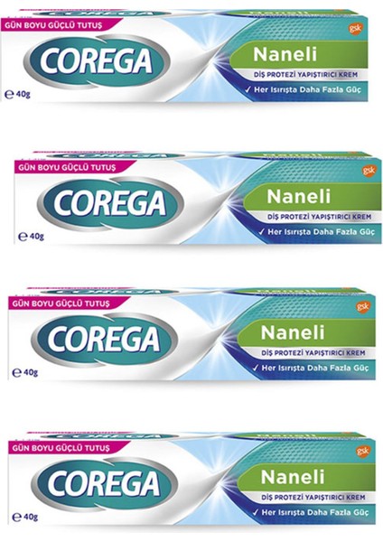 Naneli Diş Protez Yapıştırıcı Krem 40 gr * 4 Adet