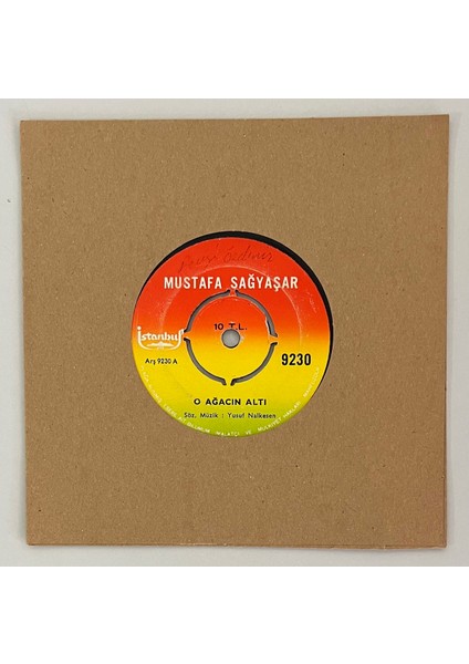 Mustafa Sağyaşar O Ağacın Altı - Bu Yara Başka Yara 45 Lik Plak (Orijinal Dönem Baskı Plak)