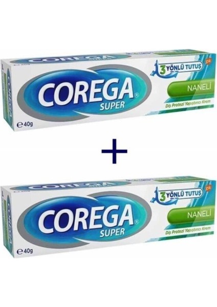 Diş Protez Yapıştırıcı Krem 40 Gr. Naneli - 2 Adet