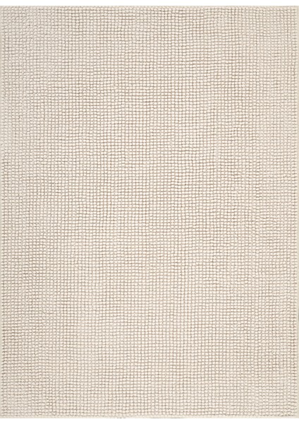 Halı Lava 1542 Ekru Yumoş Dokulu Ponpon Dokuma Kaydırmaz Tabanlı Fantastik Halı