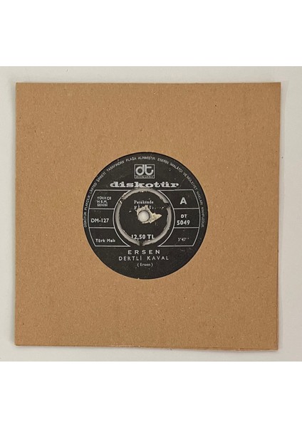 Ersen Dertli Kaval - Beni Hor Görme Kardeşim 45 Lik Plak (Orijinal Dönem Baskı Plak)