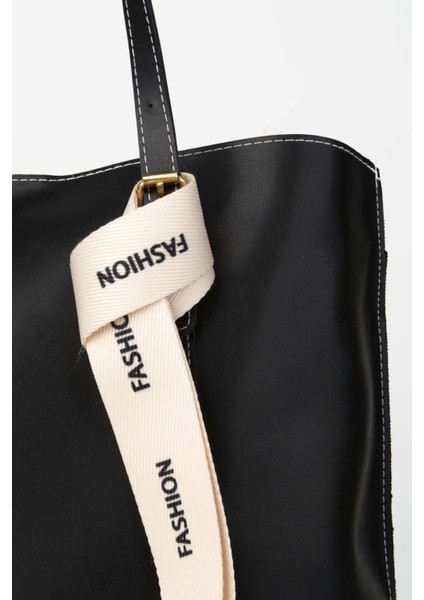 Siyah Orta Gözlü Suni Deri El ve Omuz Çantası, Fermuar ve Çıt Çıt Detaylı fırsatları