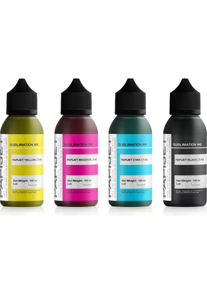 Epson Yazıcılar ile Uyumlu Süblimasyon Mürekkep 4X100ML Cmyk Set