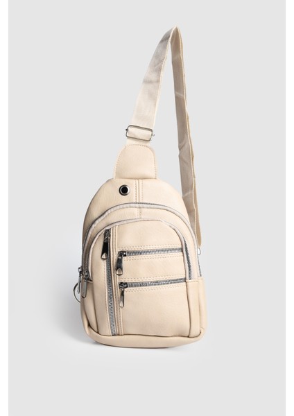 Kadın Krinkıl Body Bag Çanta Vizon