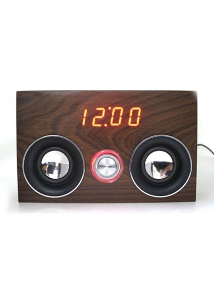 Kahverengi Ahşap Hoparlör ve Masa Saati, Şık ve Kullanışlı Tasarım fiyatları