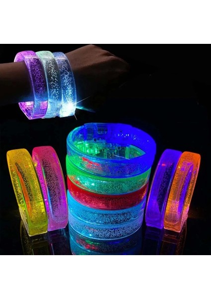 Eğitici Oyuncak Kırmızı LED Işıklı Baskı Yapılabilen Pilli Bileklik Bilezik 1,5 cm Genişlik fırsatları