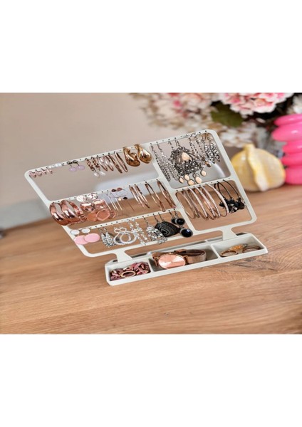 Beyaz Takı Organizeri, Küpelerinizi Güzelce Düzenleyin fiyatları