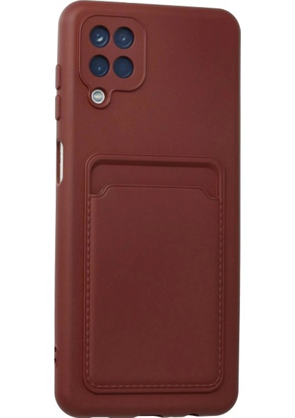 Samsung Galaxy A12 Kılıf Kelvin Kartvizitli Silikon - Bordo fiyatları