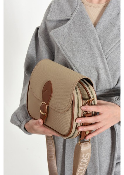 Vizon 3 Bölmeli Kadın Çanta, Kolon Askılı ve El Çantası, Şık ve Kullanışlı