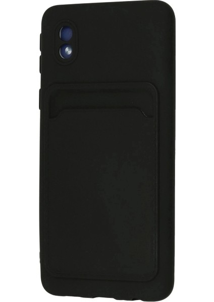 Samsung Galaxy A01 Core Kılıf Kelvin Kartvizitli Silikon - Siyah modelleri