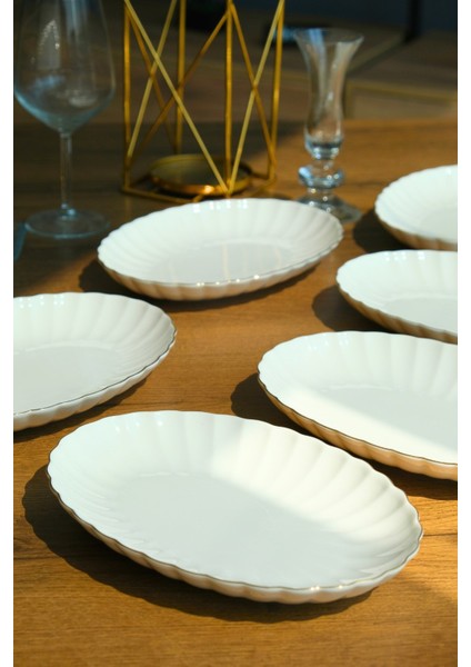 Bone Luz Altın File Kayık Tabak 27X19CM BNLZF28KY20 6 Lı fiyatları
