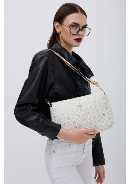 Beyaz Kadın Çapraz ve Omuz Çantası, Şık ve Kullanışlı Tasarım, Günlük Tarzınıza Uyum Sağlar