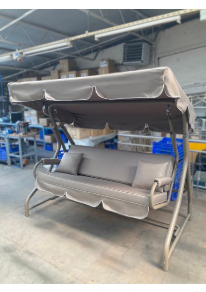 3 Kişilik Bahçe Balkon Teras Salıncağı Antrasit fiyatları