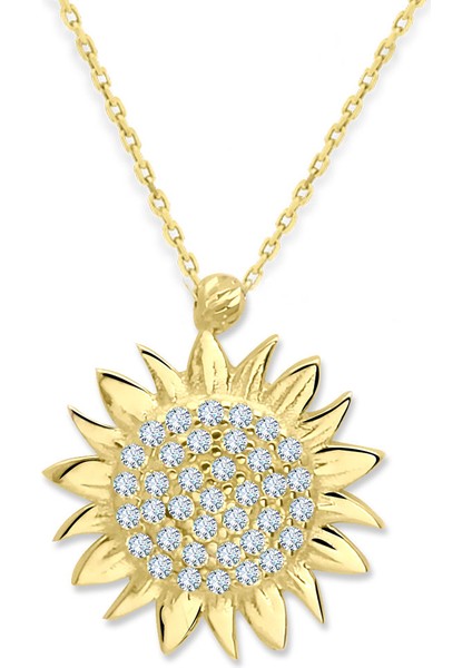 1.8 cm Altın Güneş Kolye (KLY0409)