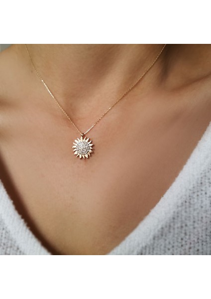 1.8 cm Altın Güneş Kolye (KLY0409) fiyatları