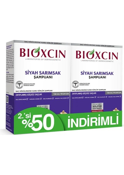 Siyah Sarımsak 2. Si %50 Şampuan 300ML 2x2